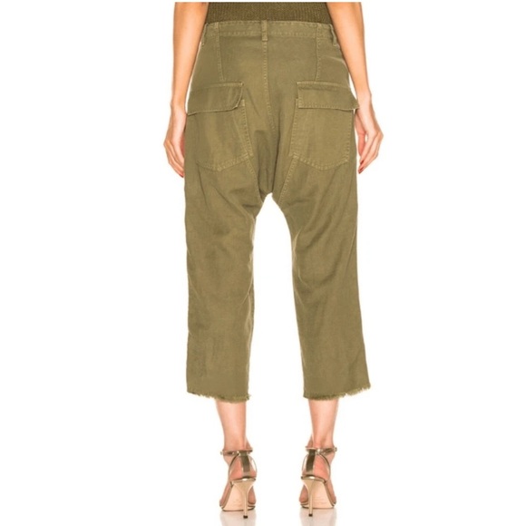 Nili Lotan Luna Drop Crotch Cropped Ankle Pants with Tape Trim, size 0 - Picture 7 of 10